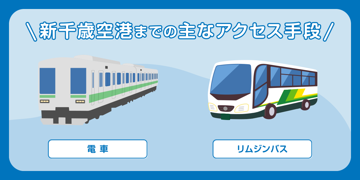 新千歳空港までの主なアクセス手段