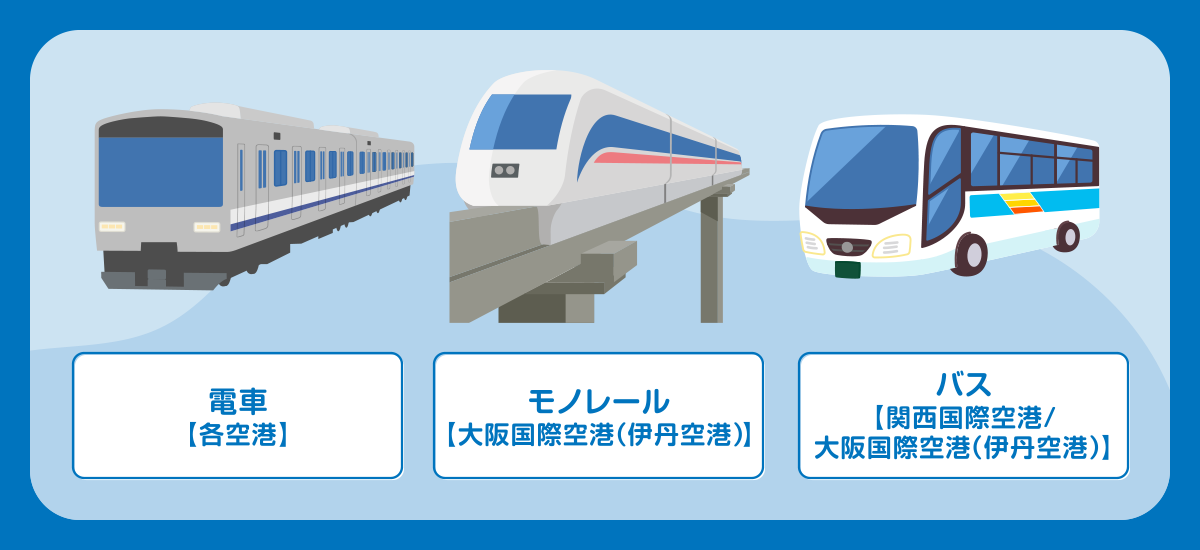 京都駅から各空港への行き方比較【料金・所要時間】