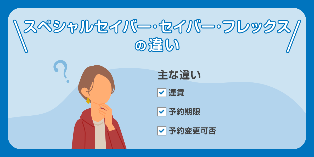 スペシャルセイバー・セイバー・フレックスの違い