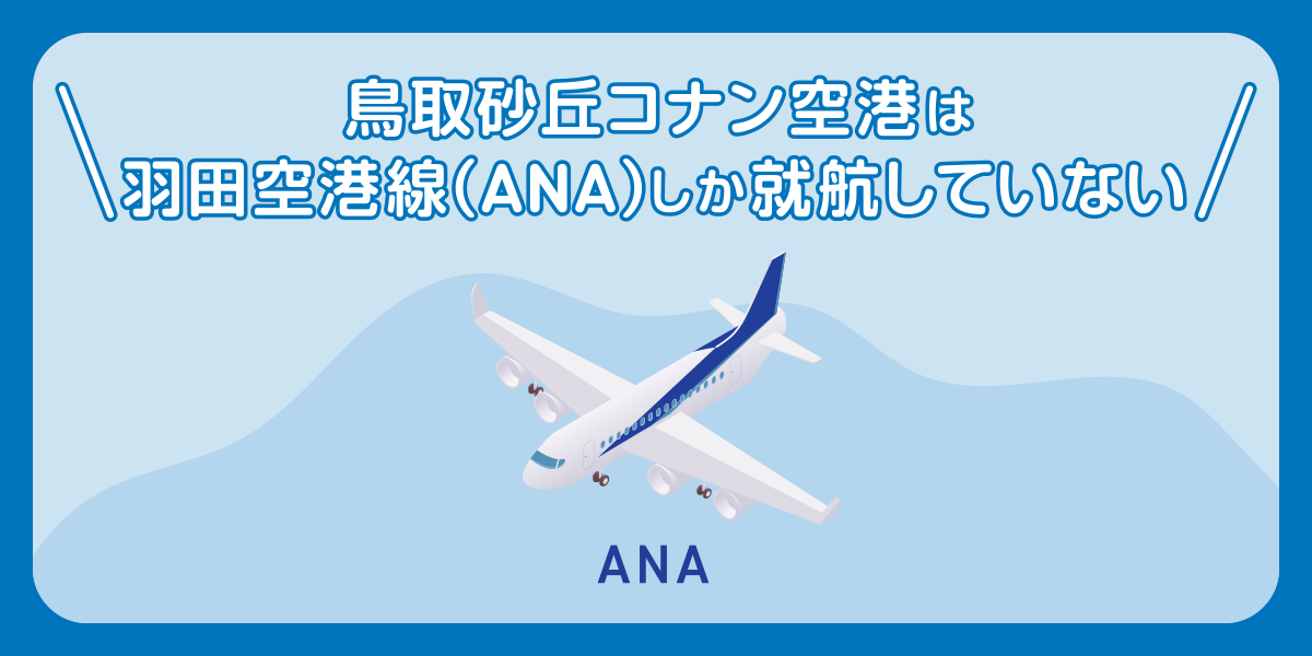 鳥取砂丘コナン空港は羽田空港線（ANA）しか就航していない