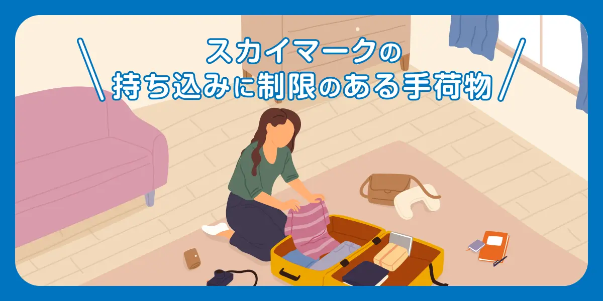 スカイマークの持ち込みに制限のある手荷物