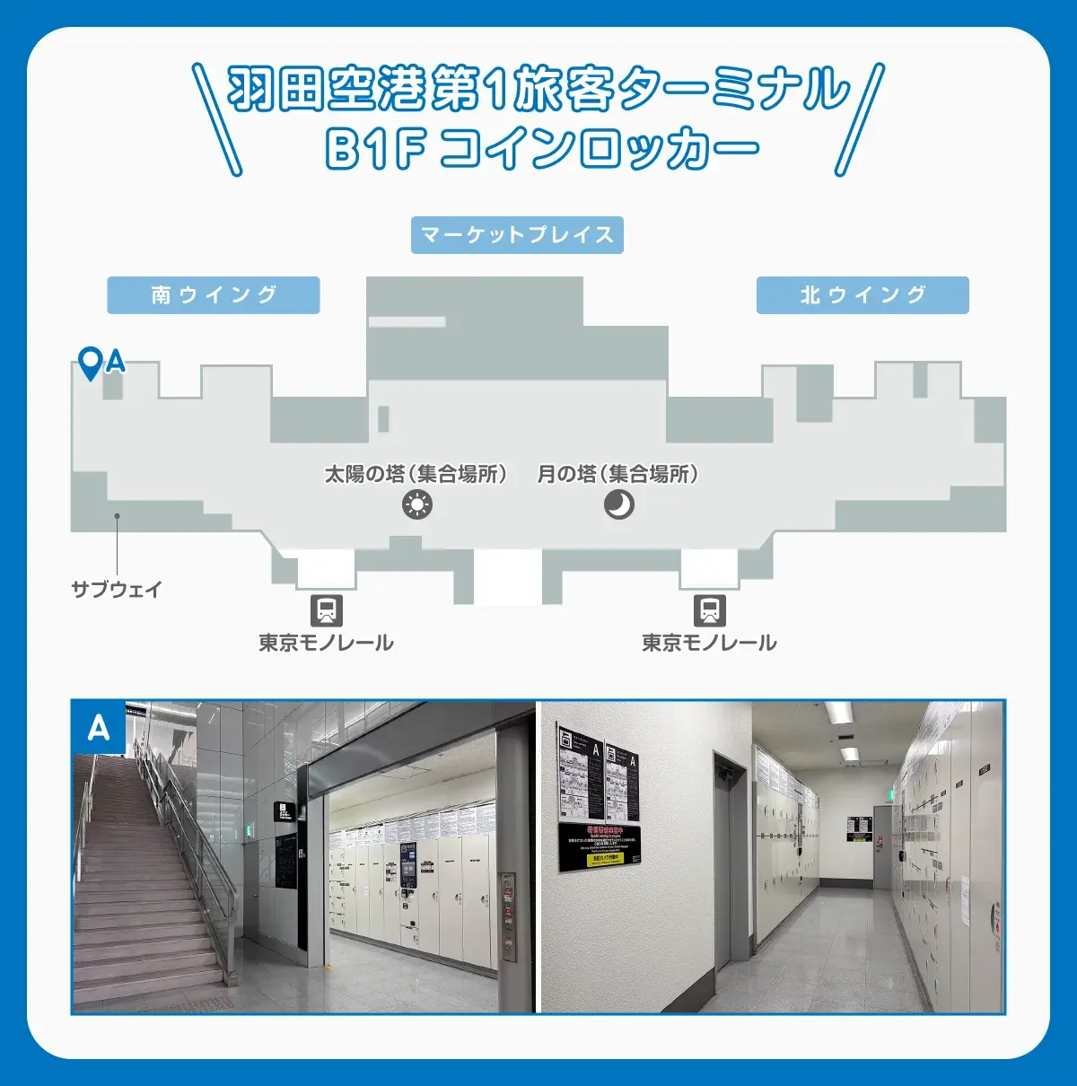 羽田空港第1旅客ターミナル/ B1F（マップ記号A）