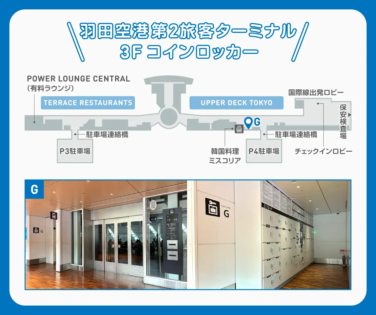 羽田空港第2旅客ターミナル/3F（マップ記号G）