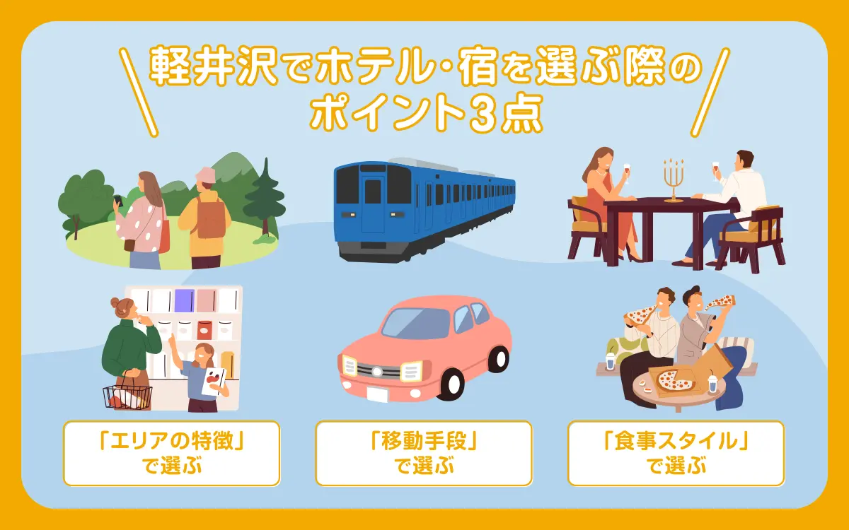 軽井沢でホテル・宿を選ぶ際のポイント3点
