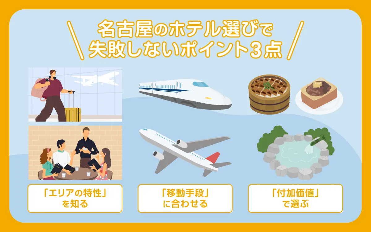 名古屋のホテル選びで失敗しないポイント3点