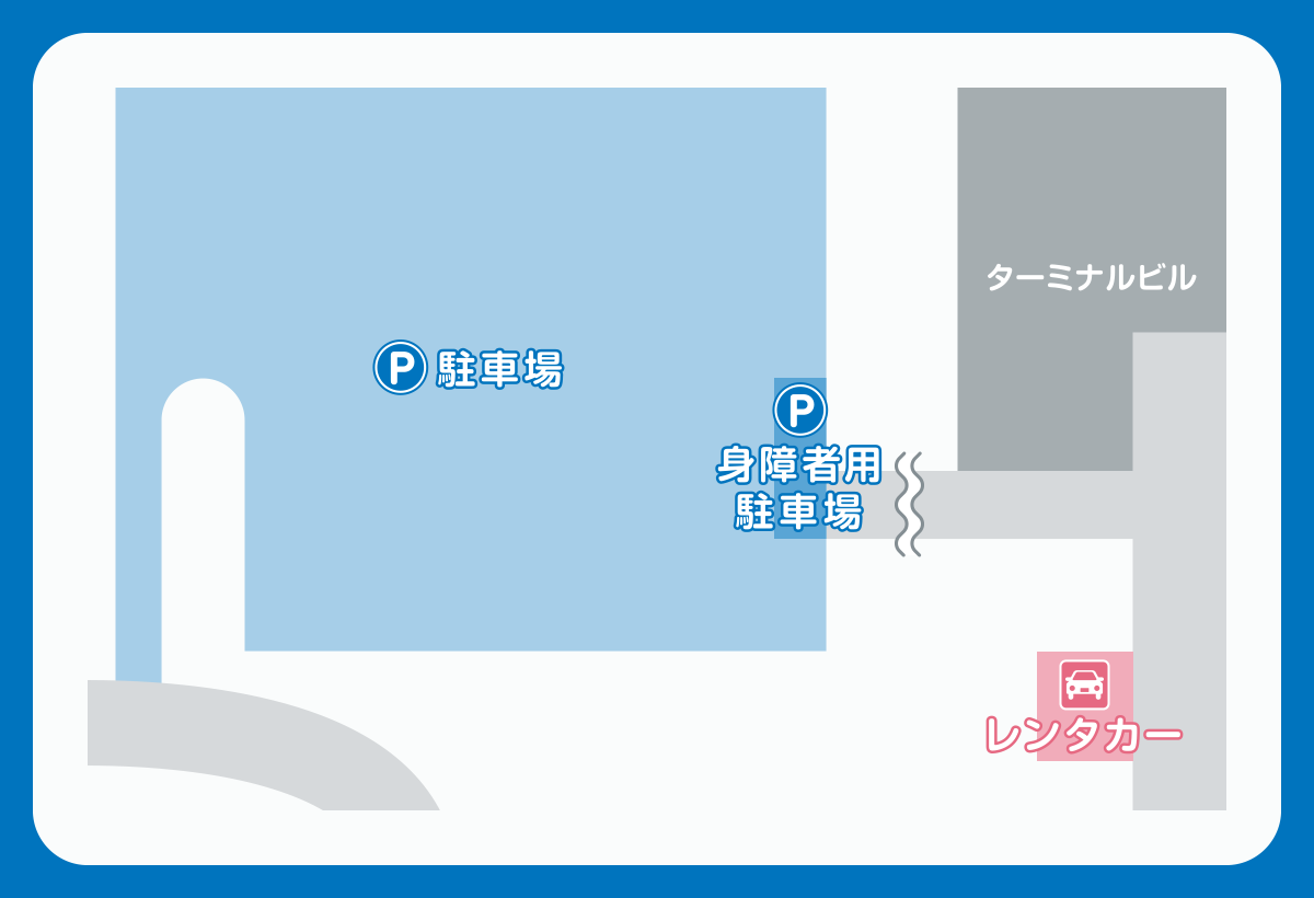 下地島空港の駐車場簡易図