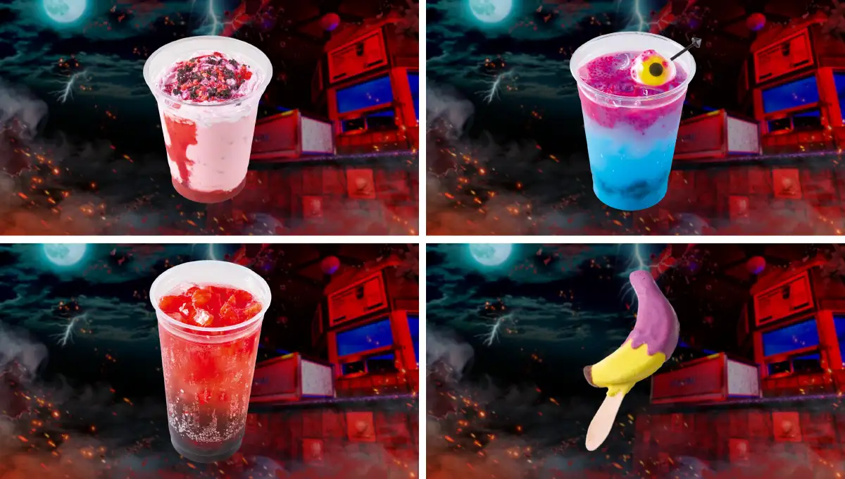 ゾンビをテーマにした限定ドリンクとアイス