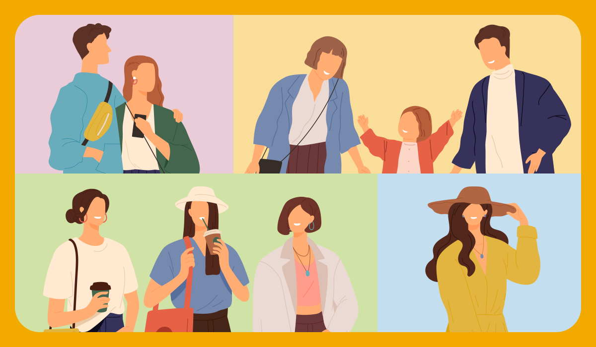 旅行を楽しむ人々のイメージ