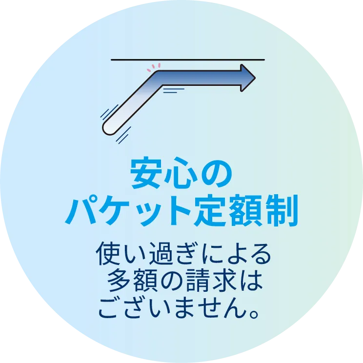 安心の
パケット定額制