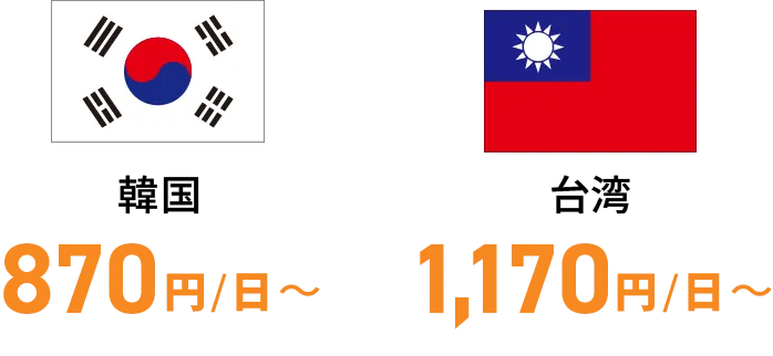 韓国・台湾