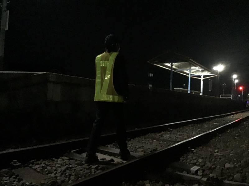 線路ナイトウォーク（イメージ）