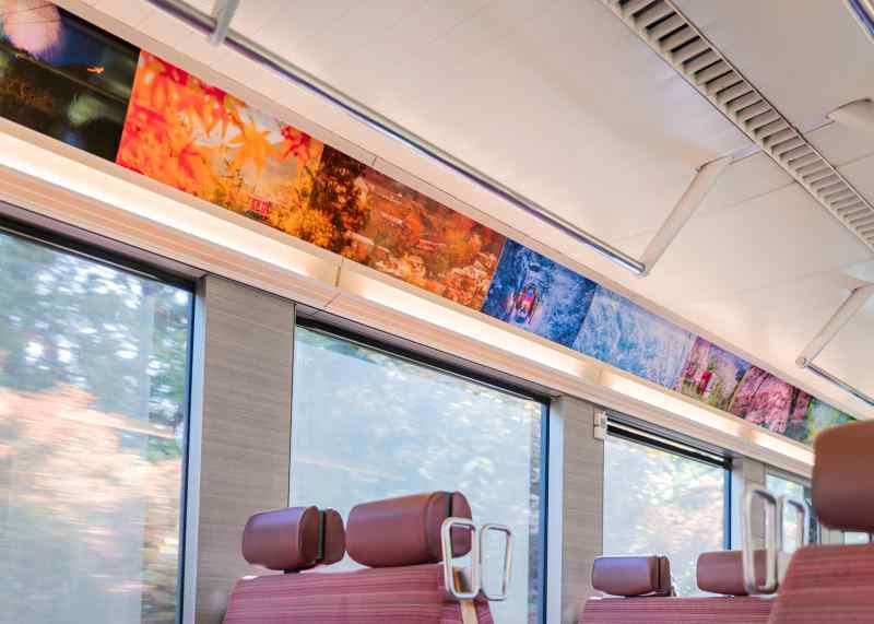 箱根登山鉄道3000形「アレグラ号」3001号車内