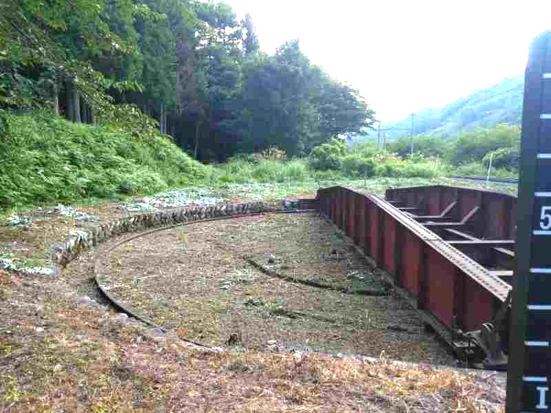 会津高原尾瀬口駅構内　制限エリア内よりの転車台　ⓒ野岩鉄道株式会社