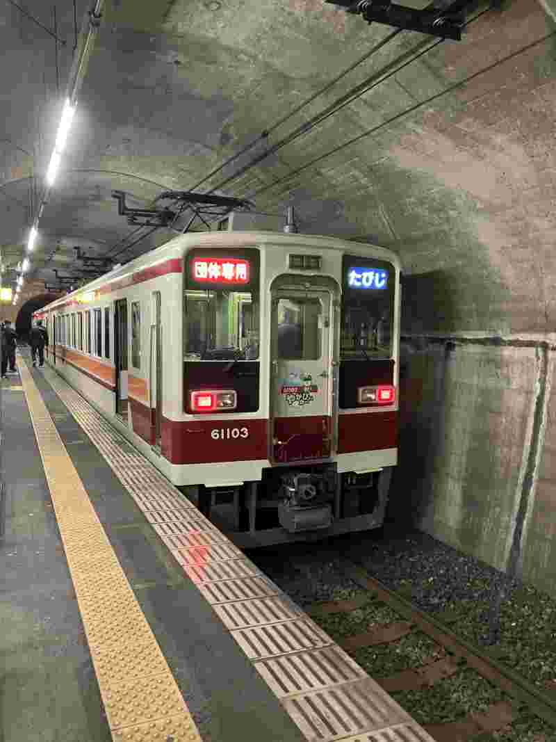 6050型　早朝の貸切列車　各駅撮影タイム